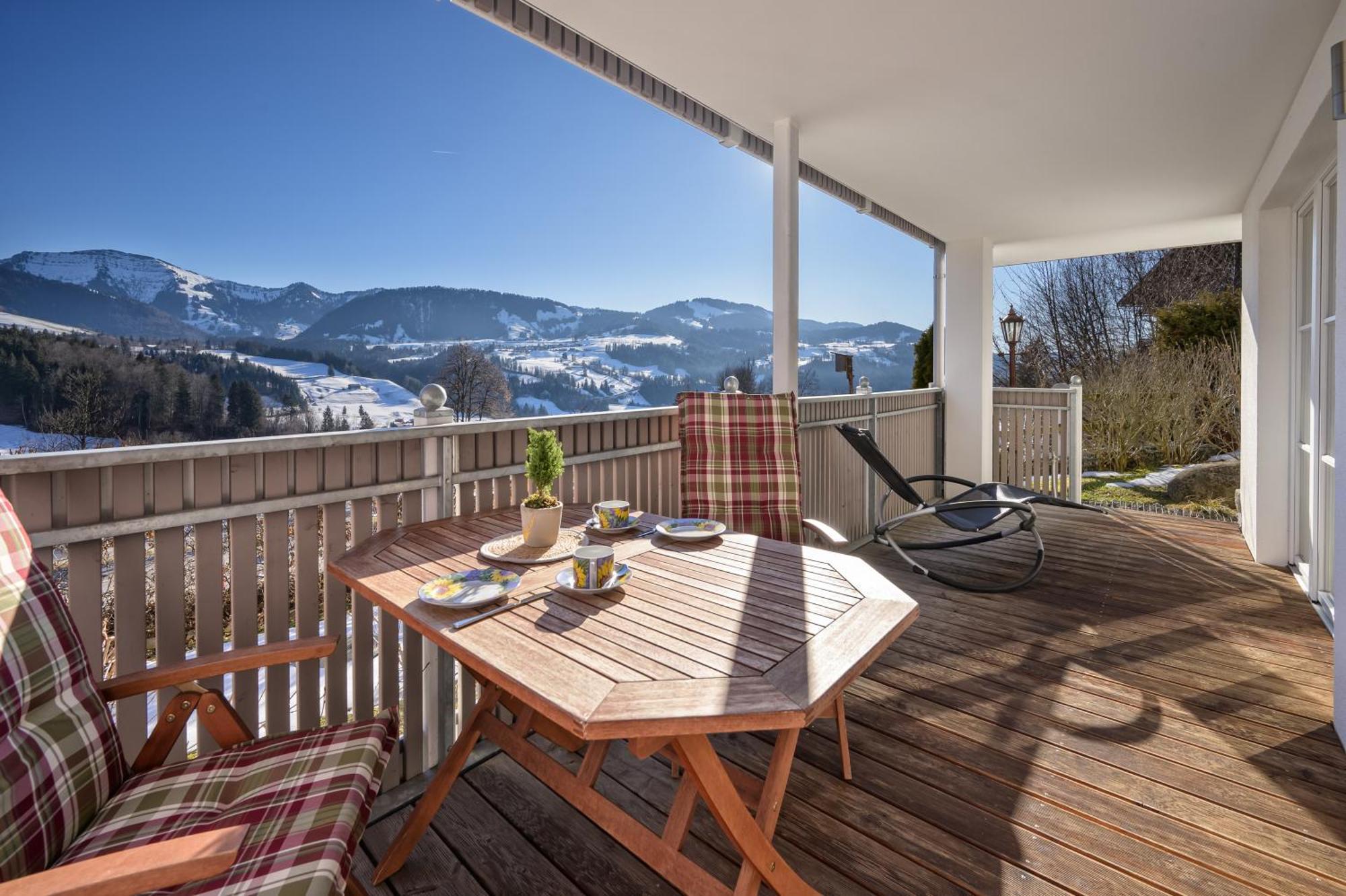 Haus "Bergblick" Ferienwohnung Falken Mit 1 Schlafzimmer Oberstaufen Εξωτερικό φωτογραφία